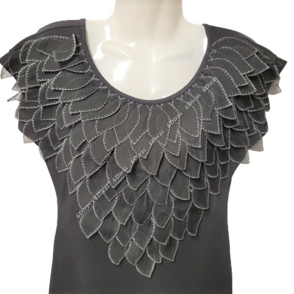 PINK Martini Black Cotton Dress With Silver Accents Size S - Picture 2 of 11